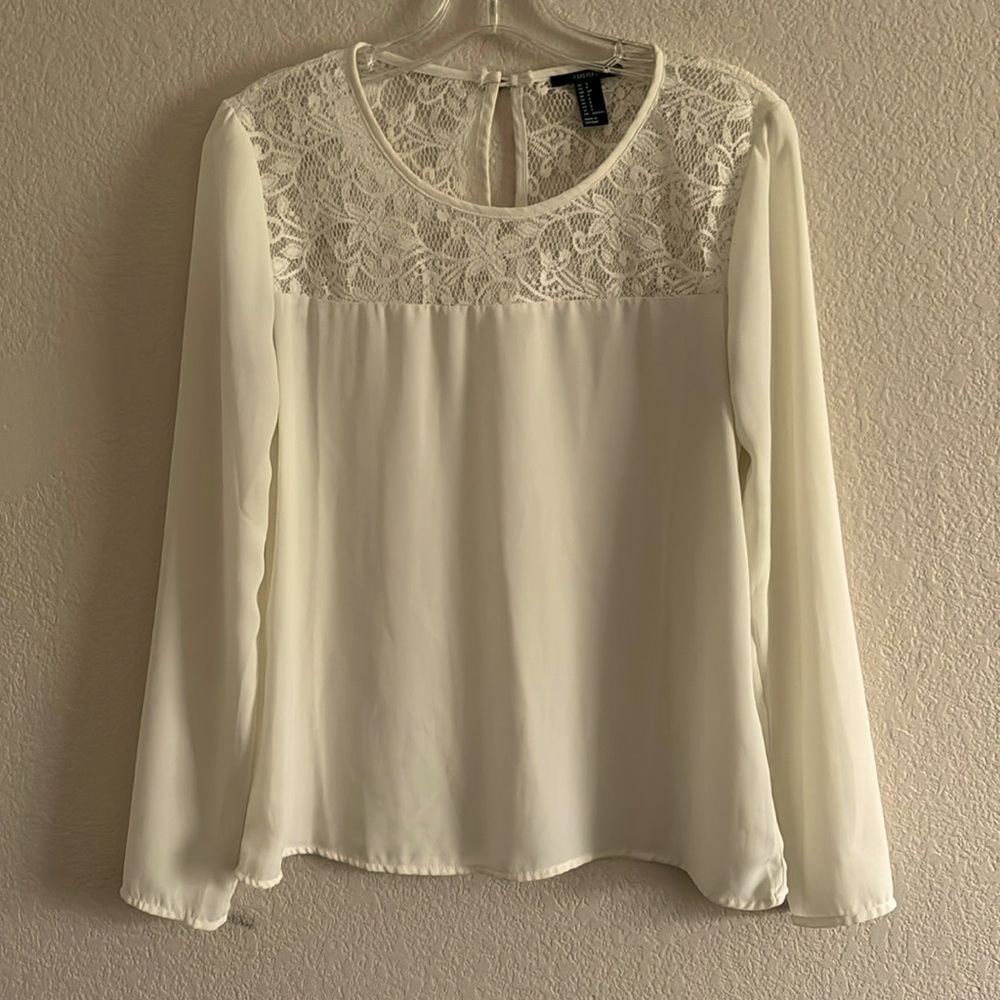 Lace Yoke Blouse